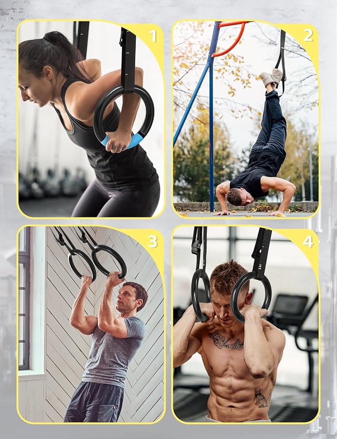 Anillas de Gimnasia GHB ABS 1.1" con Correas Ajustables para Entrenamiento miniatura 7