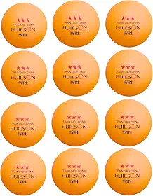 12 Bolas Ping Pong Huieson 3 Estrelas D40+ Plástico Abs