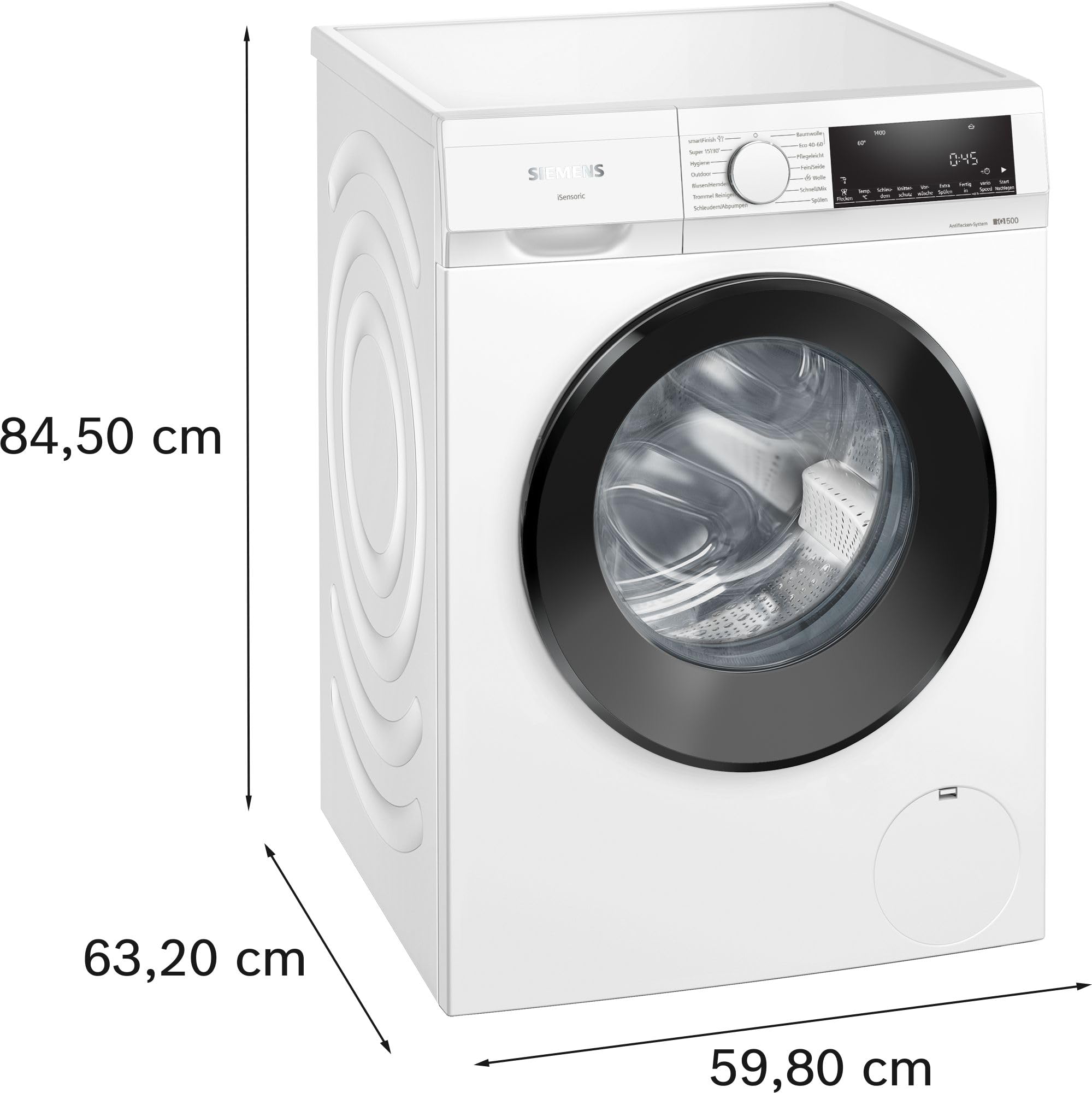 Siemens WG54G2Z41, iQ500, Waschmaschine freistehend, waterPerfect Plus, Antiflecken-System, speedPack L, Outdoor-Programm, Softtrommel, aquaStop, Frontlader, iQdrive, 10 kg, 1400 UpM