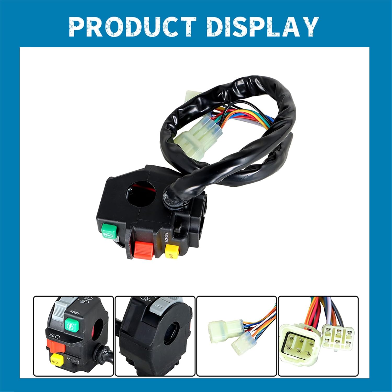 Silscvtt Left Handlebar Switch Start On Off Light Replacement for Can-Am Outlander 500 650 800 1000 Re1000 Replacement for 703500920 710003062