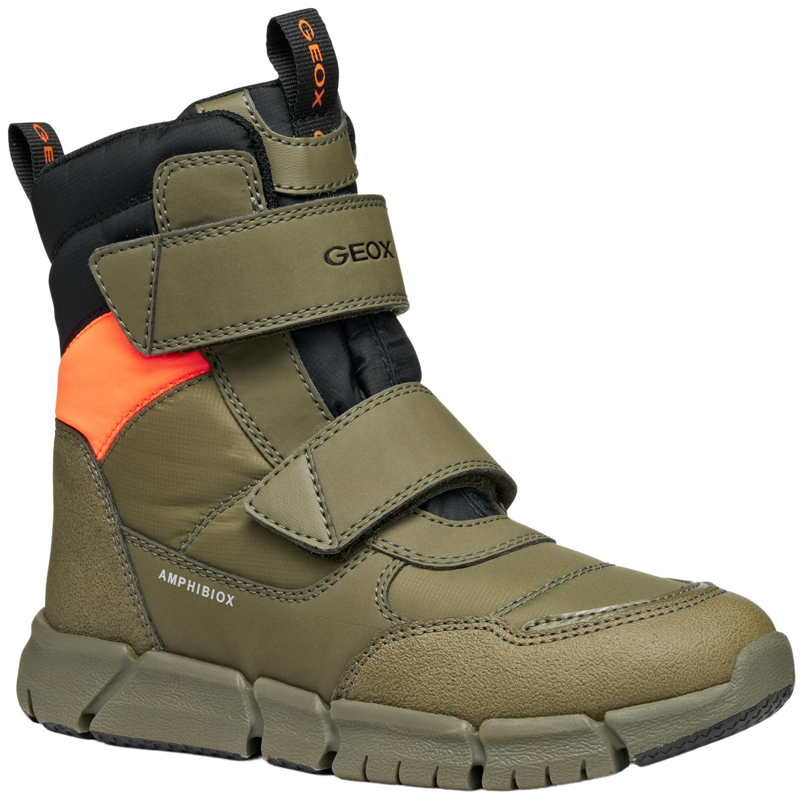 Geox Boy's J Flexyper B ABX Ankle Boot, Military Orange, 1.5 UK