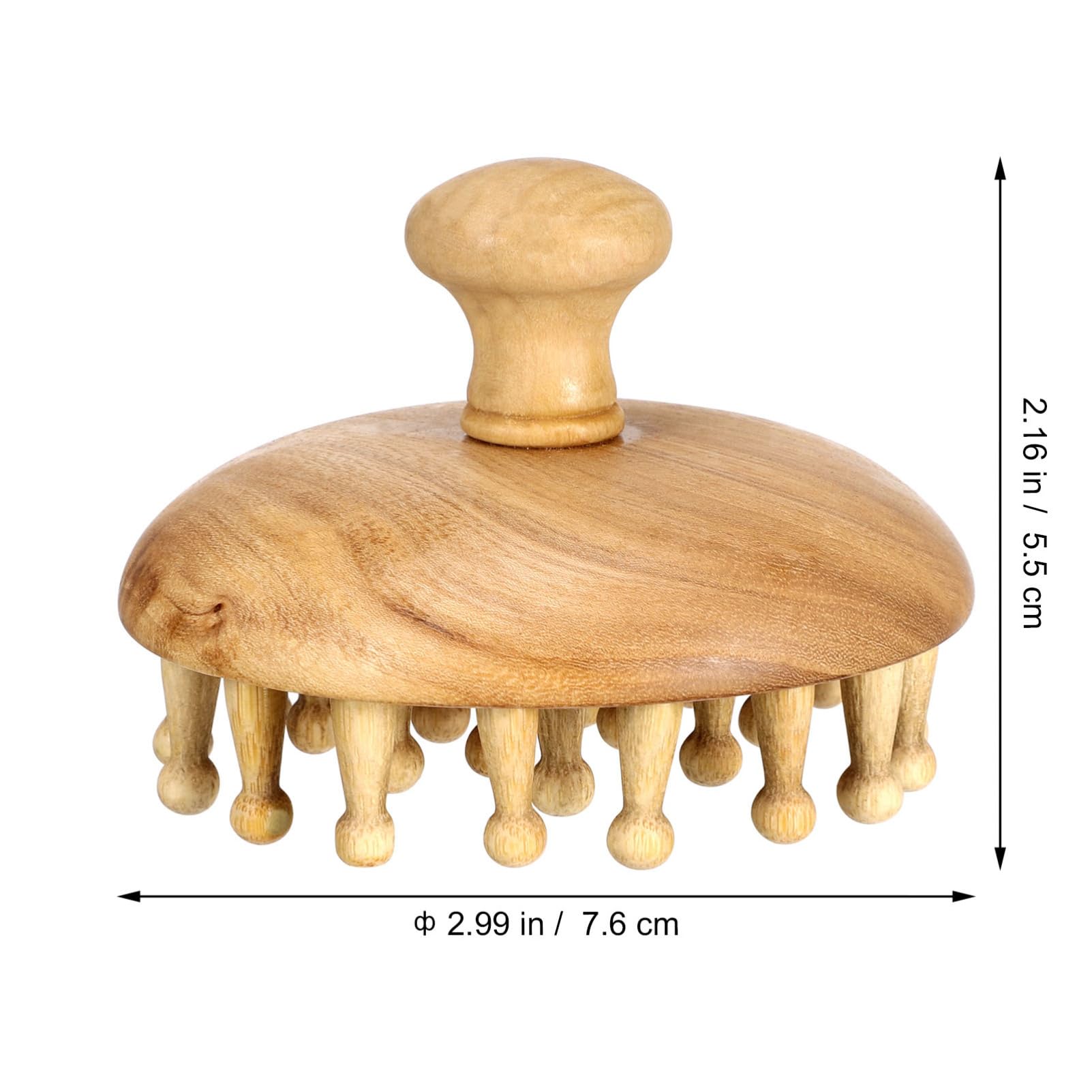 3 Peines De Madera Para El Cuero Cabelludo: Peine Redondo Para El Cuero Cabelludo Peine Portátil Para Hombres Y Mujeres Herramienta De Masaje De Cabeza Antiestática.