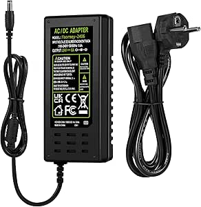 24V 6A Netzteil Adapter, Universal netzteil AC 100-240V bis DC 24 Volt 6 Amp Stromversorgung für LED Streifen, TVs DVD LCD Monitor Funkgerät Kamera - Euro Stecker 5,5 * 2,5/2,1mm