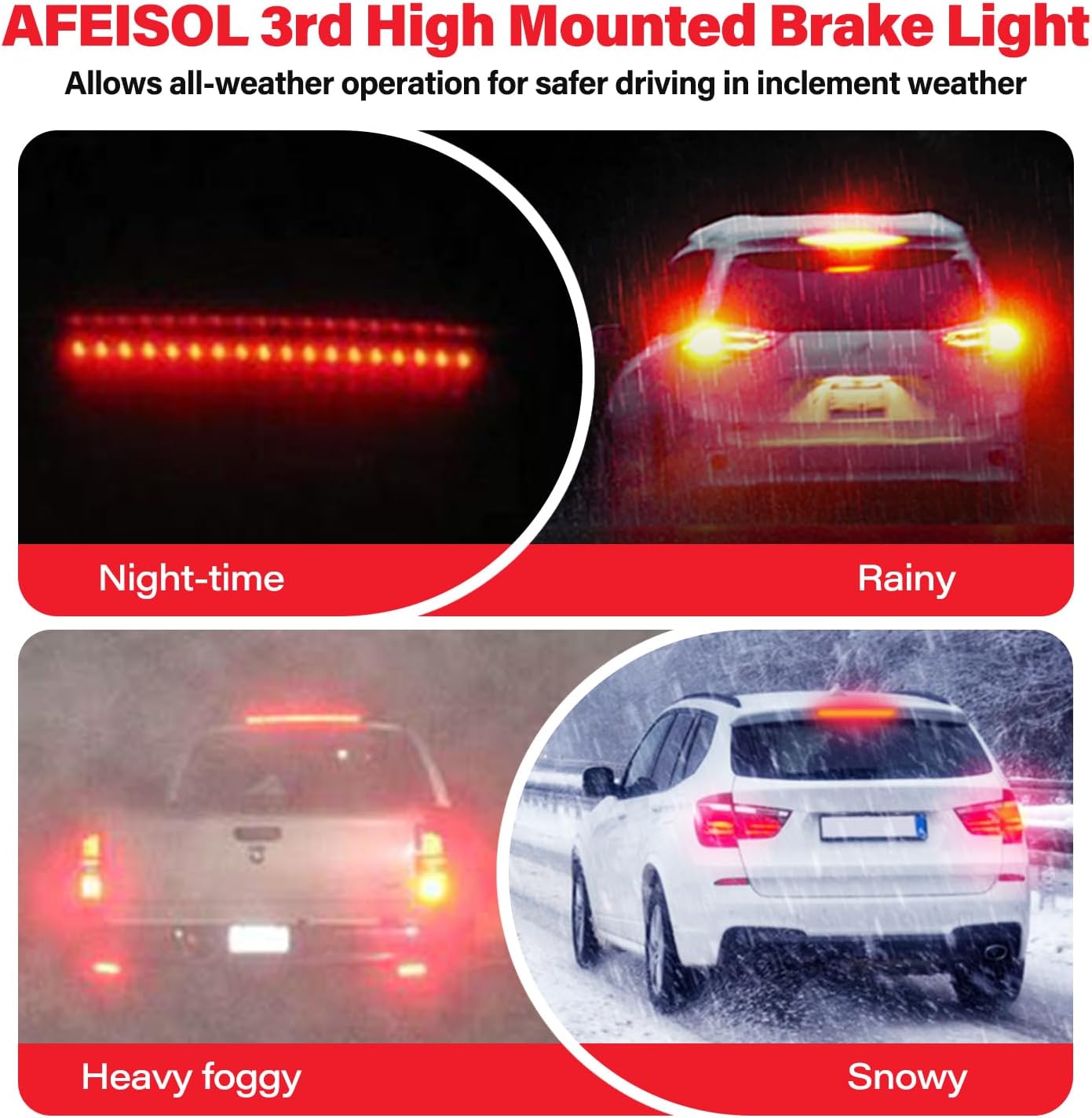 923-203 LED Third High Mount Brake Light Compatible with Chevy Tahoe Suburban 1500 2500 GMC Yukon 1500 2500 2000-2006 3rd High Mounting Brake Light Replace# 15170955 GM2890107 S47001