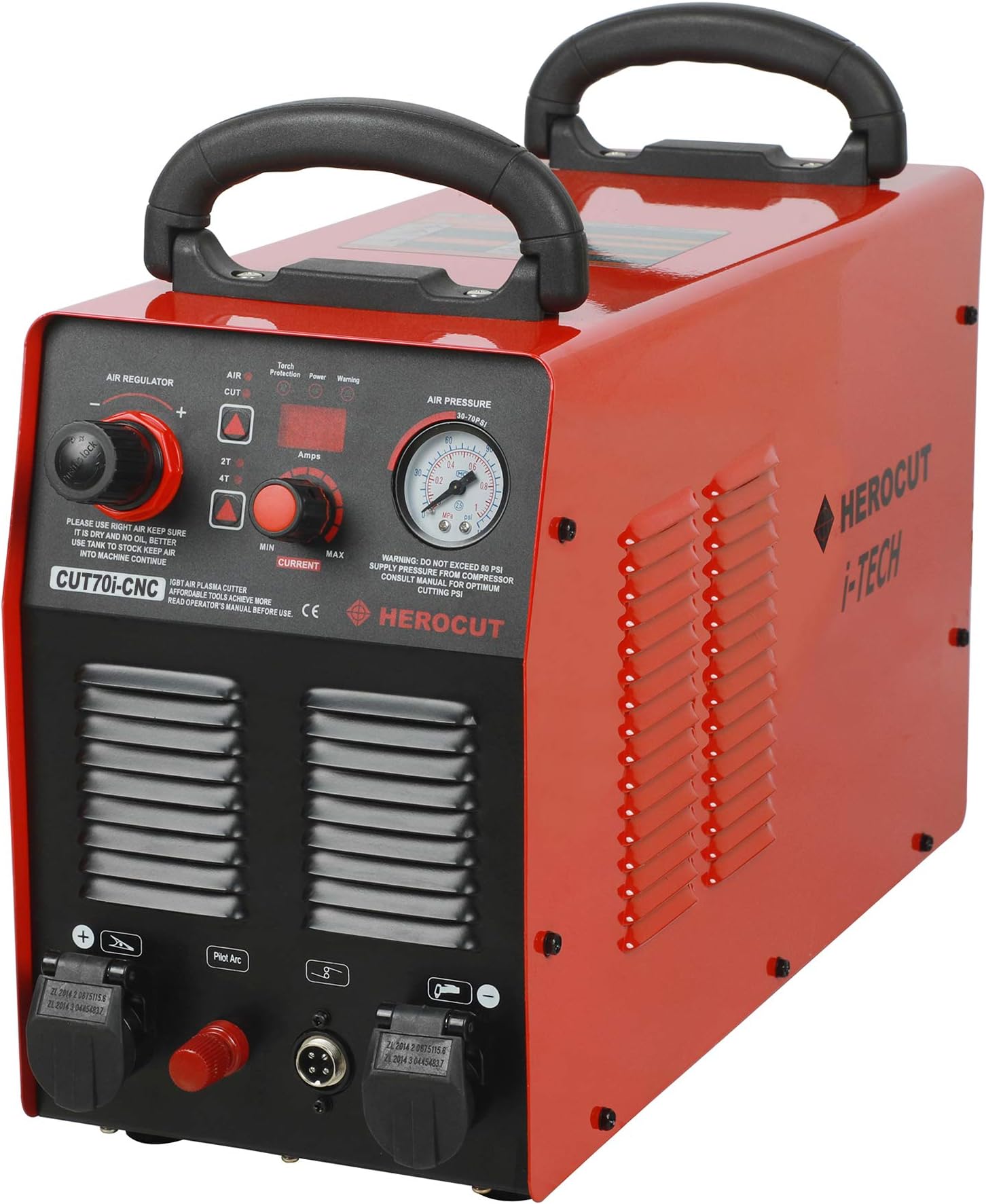 CUT70i CNC 230v Plasma Cutter Blow Back Non-HF Pilot Arc Starting Inverter Plasma Cutter 70Amps 25mm Clean Cut, CNC Plasma Power