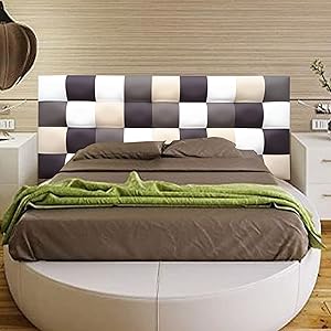 ONEK-DECCO Cabecero de Cama tapizado en Polipiel de Dormitorio Mod. Kansas Patchwork,Acolchado de Espuma Varias Medidas, Cama de niño, Juvenil y Matrimonio (135X70, Modelo 4)