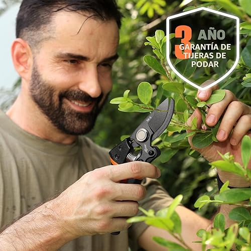 Miniatura 8 de DECERK® Tijeras de podar profesionales de 8.5 pulgadas, corta 4 veces más fácilmente con hoja de titanio de acero japonés ultra afilada, tijeras