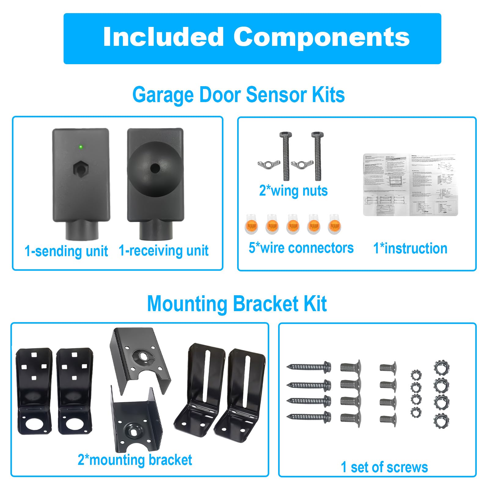 Door Sensor Liftaster 41a4373a Garage Door Openers Safety Sensors - Household Doors - Aazon.co Green LED Sensor - View #6