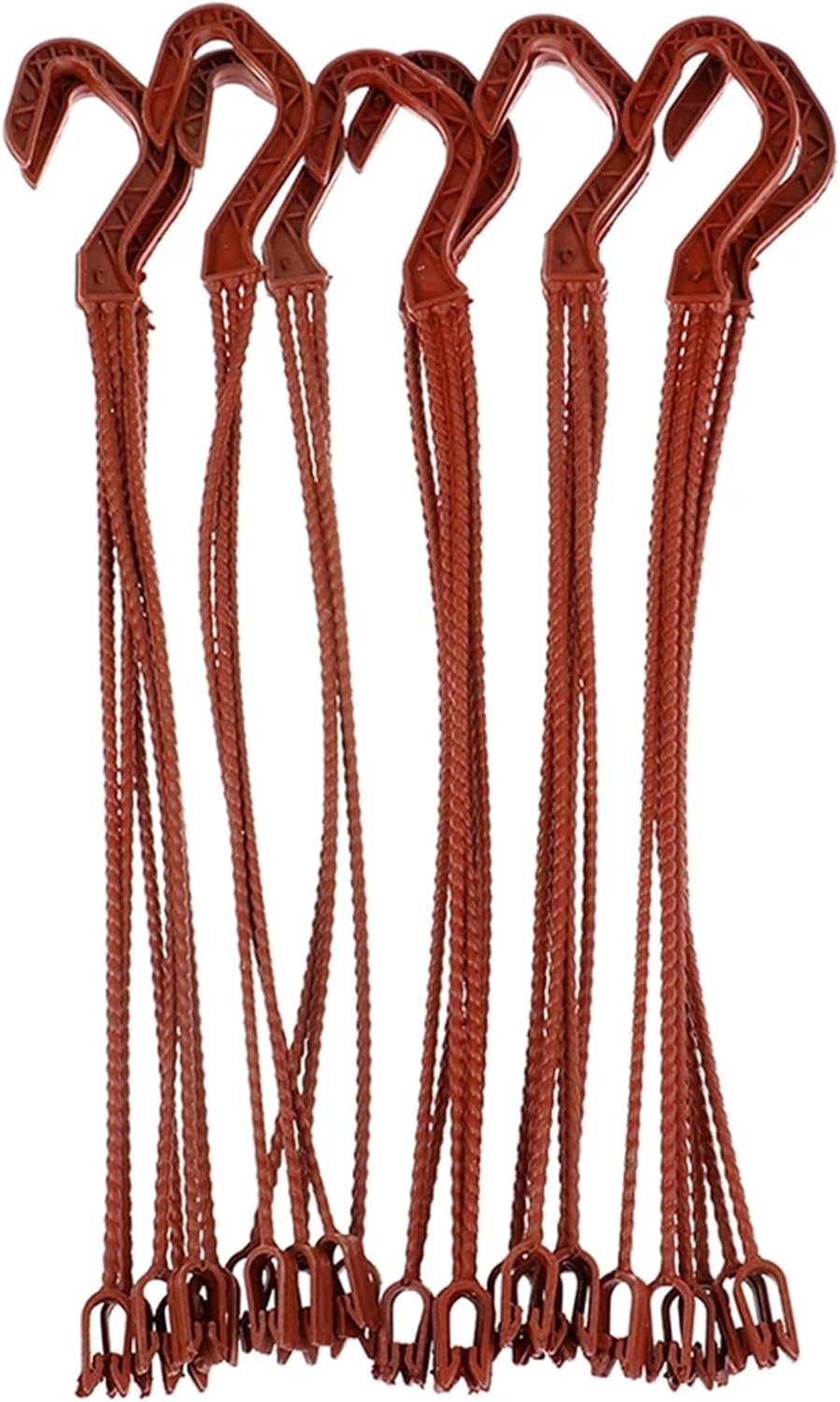 10pcs/Set Plant Pots Hanger Hook Flower Hanging Basin Garden Basket Holder Chains Accessories for Planters(Wine red)