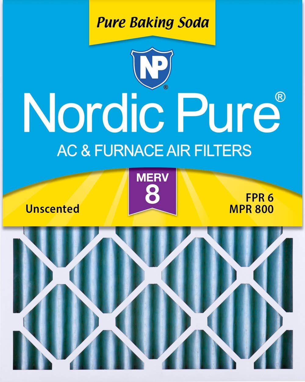 80% Off Discount Nordic Pure 18x24x2 Pure Baking Soda Odor Deodorizing AC Furnace Air Filters 3 Pack