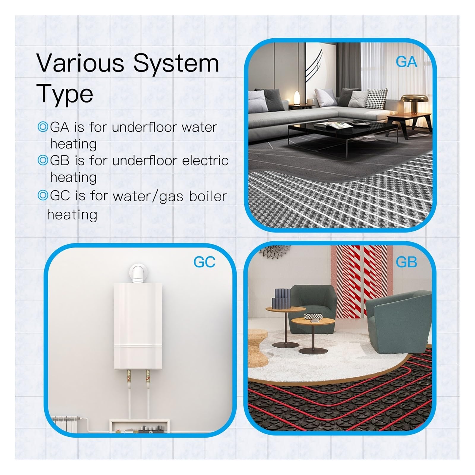 Termostat WiFi Bezprzewodowy regulator temperatury w pomieszczeniu wody/elektrycznego ogrzewania podłogowego Kocioł gazowy Wilgotność APP Praca Informacja O ZgodnośCi(WHT-006-GB-WH-MS)