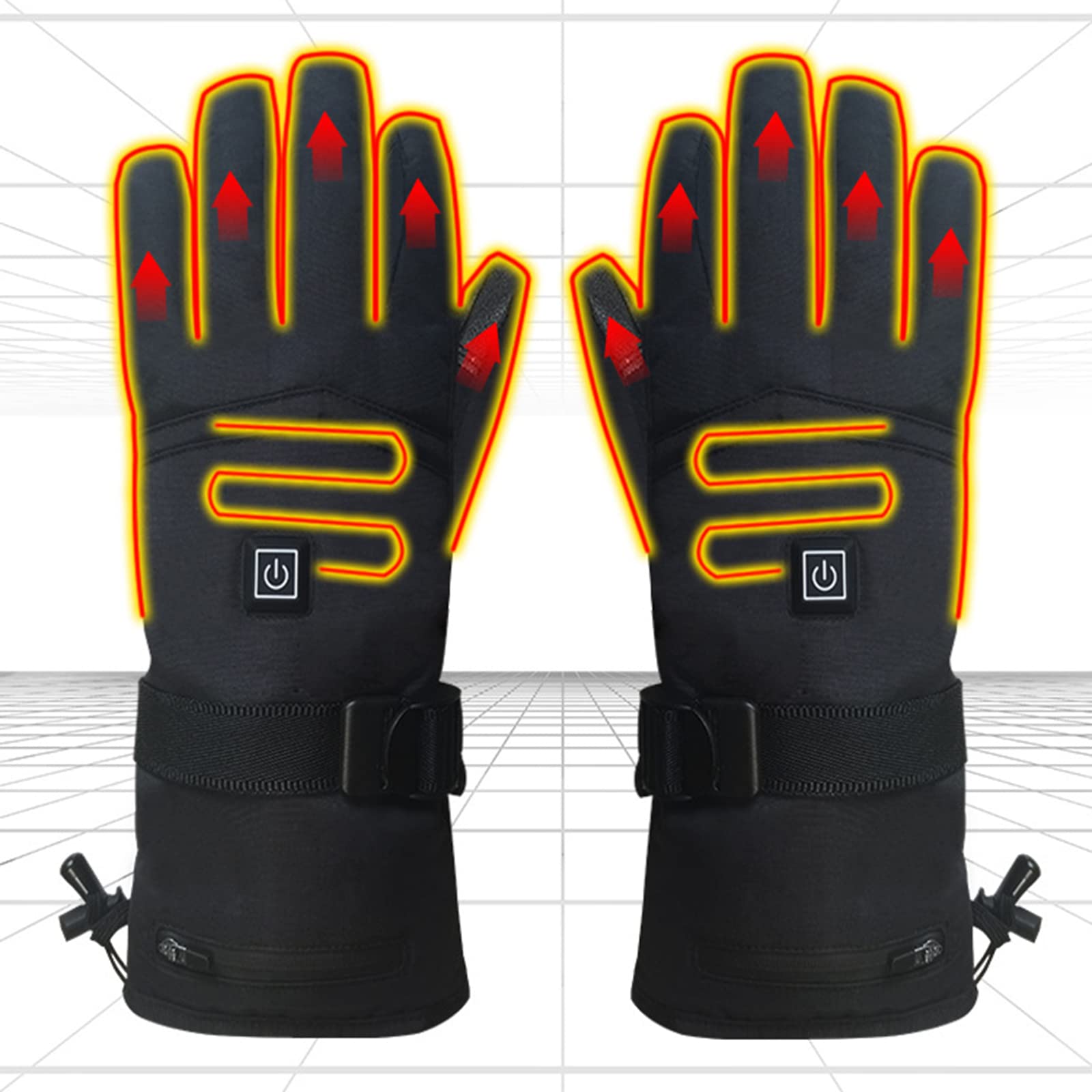 Gants chauffants batterie rechargeables contre le froid aux mains pour hommes et femmes