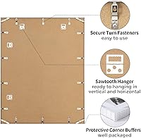 Vista 244 de Fun Memories Portarretratos de metal de 16 x 20 pulgadas con paspartú de 11 x 14 pulgadas, acabado de aluminio cepillado, parte delantera de vidrio
