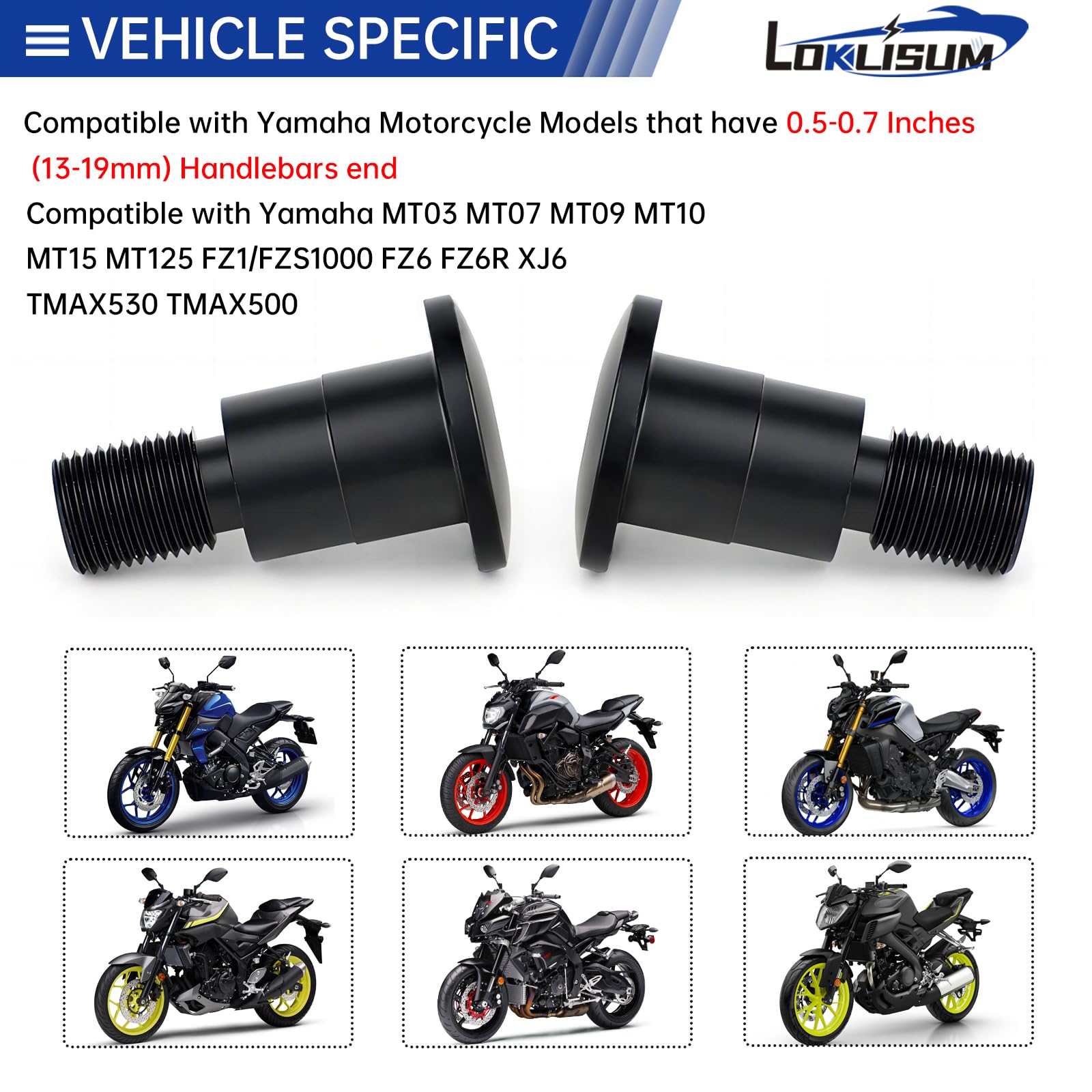 Tapas De Manillar Para Moto - Adaptador Para Espejos, Aluminio CNC, Compatible Con Modelos Yamaha
