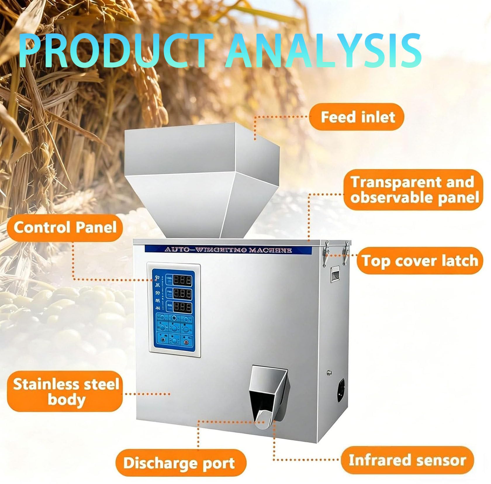 MáQuina AutomáTica De Llenado De Polvo (0-500 G) con Pesaje De PartíCulas 200g