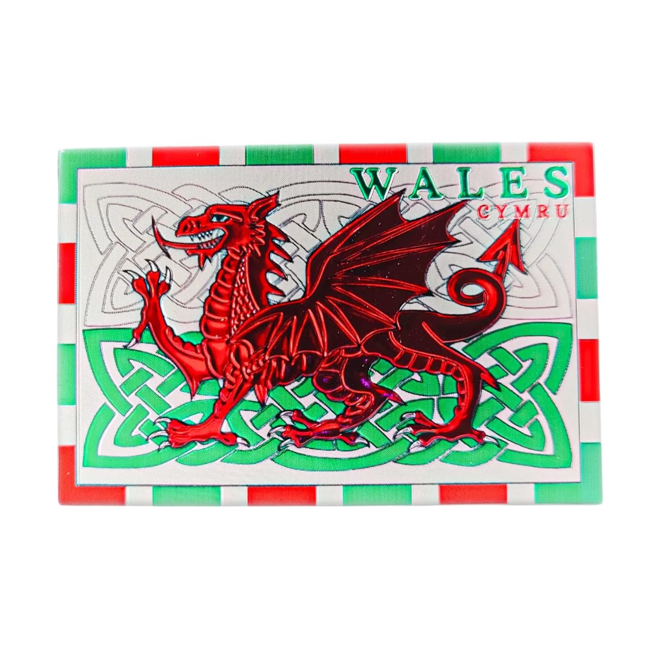 Manav Multicolor Celtic Dragon Magnet | Intricate Welsh Dragon Design With Celtic Knots | Symbol Of Heritage & Strength | Powerful Souvenir Or Gift From Wales