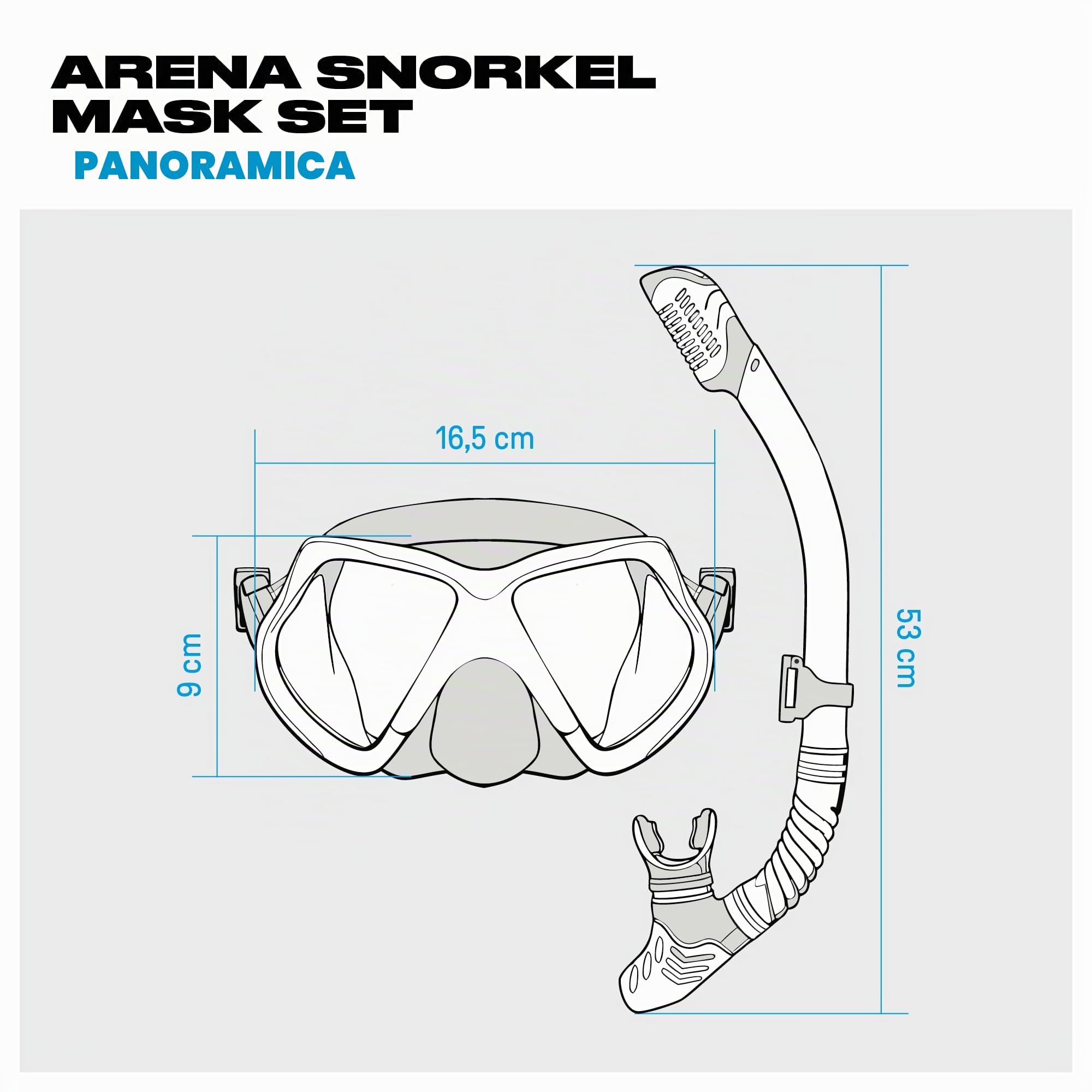 Arena Snorkel Mask Set (Adult)