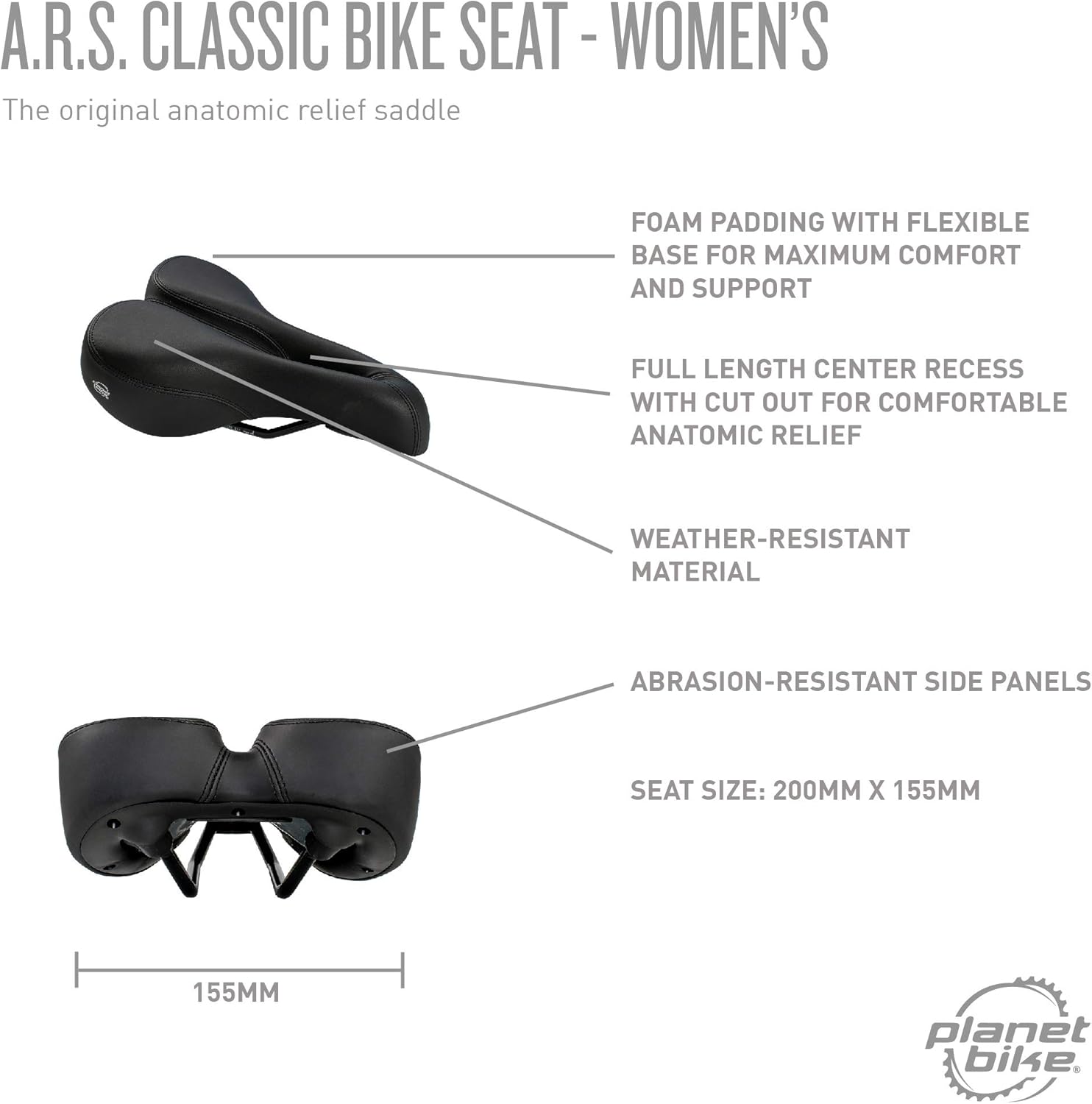 Planet Bike A.R.S. Classic bike seat - women's (black)