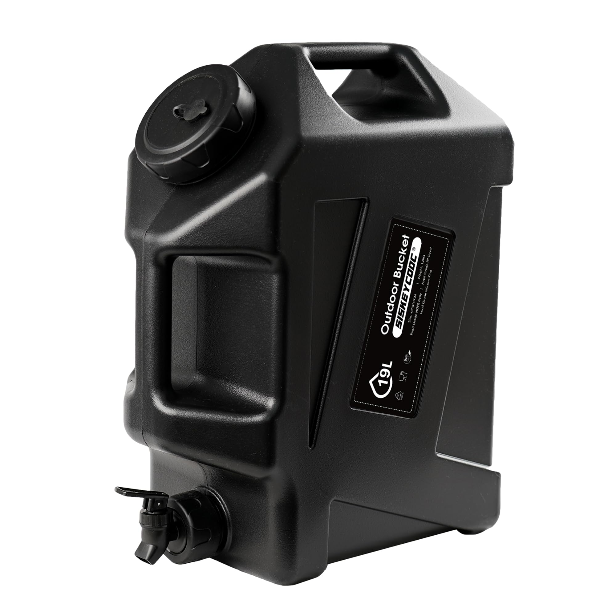 Bidon d'eau portable de 12 l avec robinet, réservoir d'eau sans BPA, réservoir d'eau vert, bec verseur, réservoir d'eau multifonction pour camping, extérieur, transport d'urgence