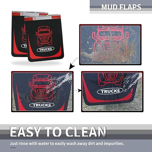 Miniatura 6 de Mud Flaps for Semi Truck, 24''X30'' Heavy-Duty Mud Guards Splash FlapsBlack Semi Mud Flaps for Trailer Freightliner Kenworth Peterbilt