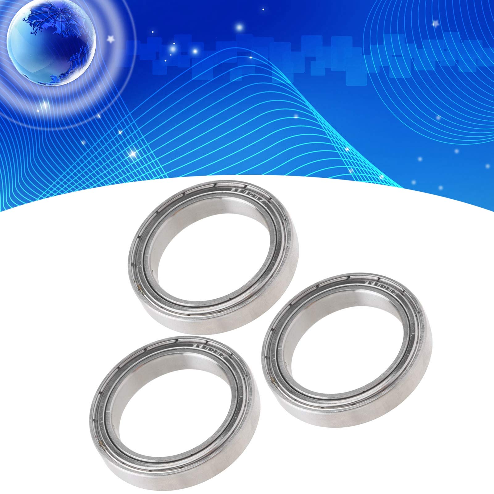 Rodamiento de husillo de repuesto S6806Z, rodamiento rígido de bolas para bomba de agua de motor, rodamiento de acero de bajo ruido y altas RPM, 30 mm de diámetro interior, 42 mm