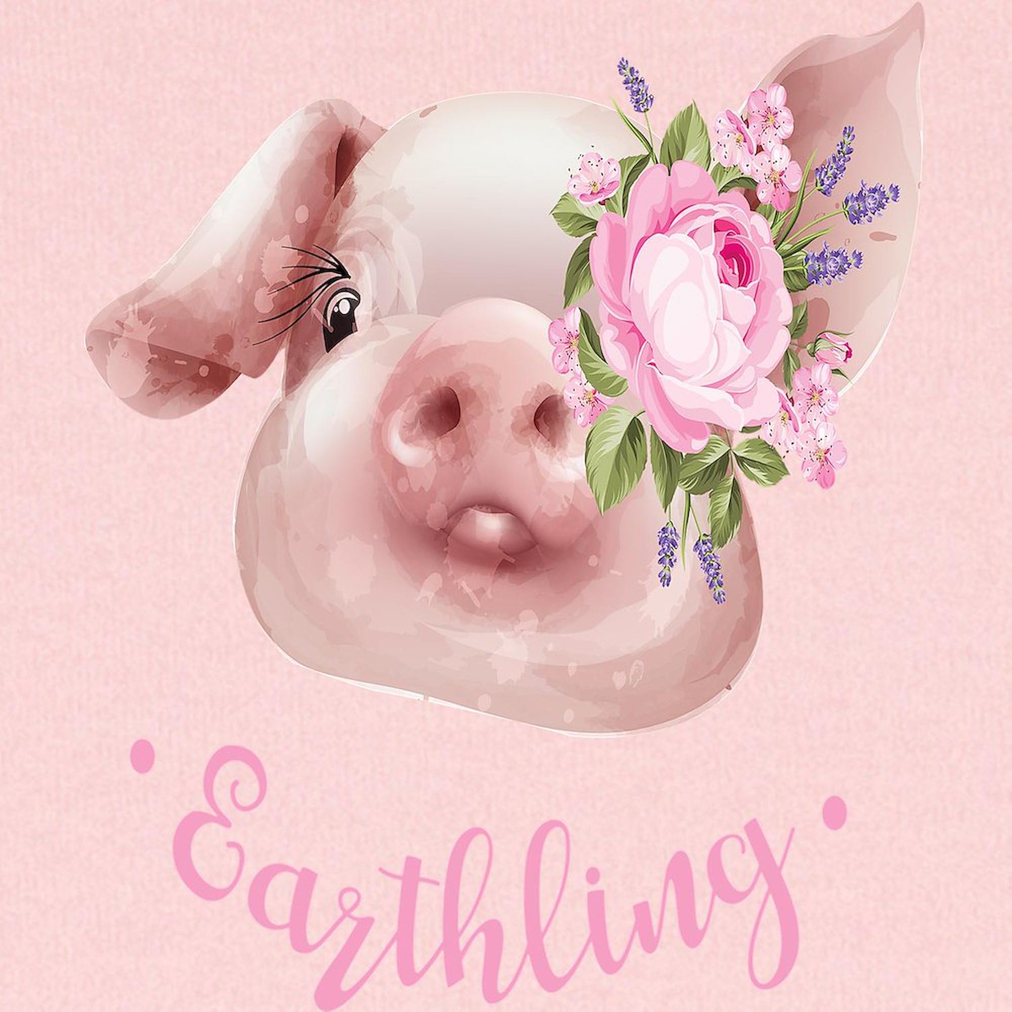 CafePress Cute Pig Pork Vegan Animal Rights Act Baby Blanket, Super Soft Newborn Swaddle