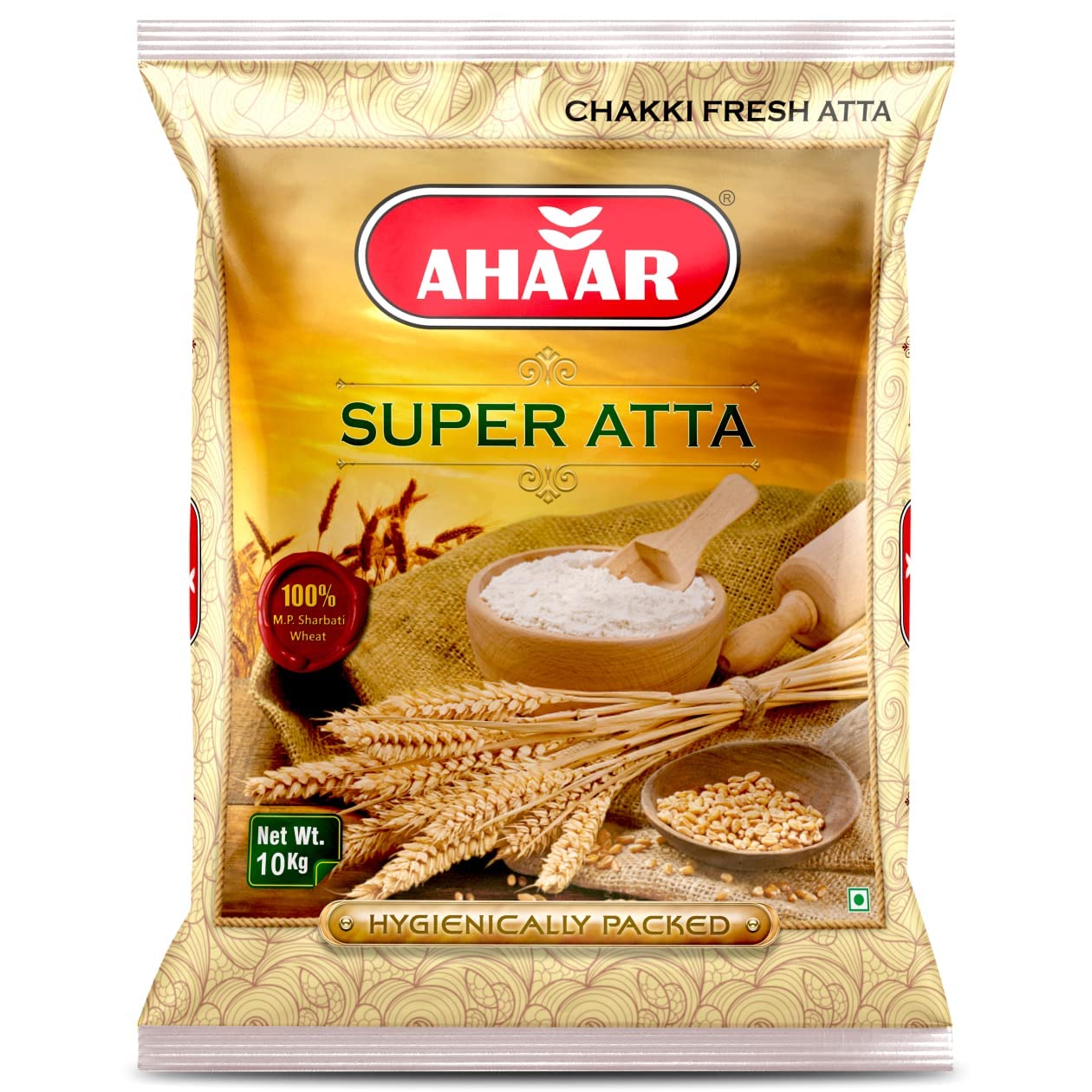 Ahaar Super Atta 10Kg | 100% Natural MP Sharbati Wheat Flour (B0747QB6DF) Amazon Price History, Amazon Price Tracker