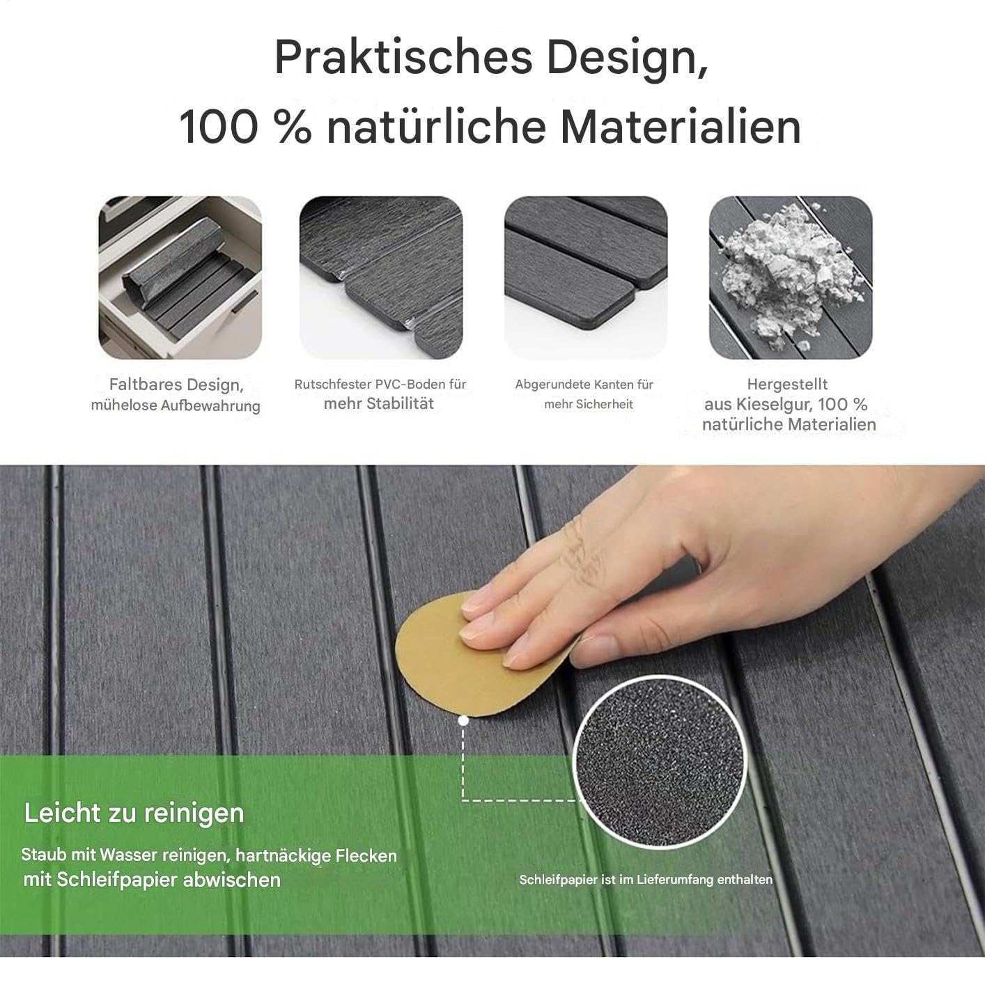 Tapis Séche-Vaisselle Plateau égouttoir Tapis drainant Absorbant