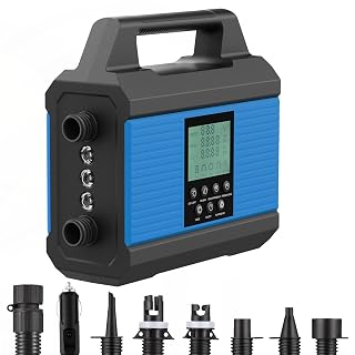 20PSI Paddle Board Pump, Sup Pump Electric Portable with Auto-Off/Deflation, Dual Stage 12V DC Car Connector Air Pump for Inflatables, Kayak and Air Mattress - Amazon product rated Grade B