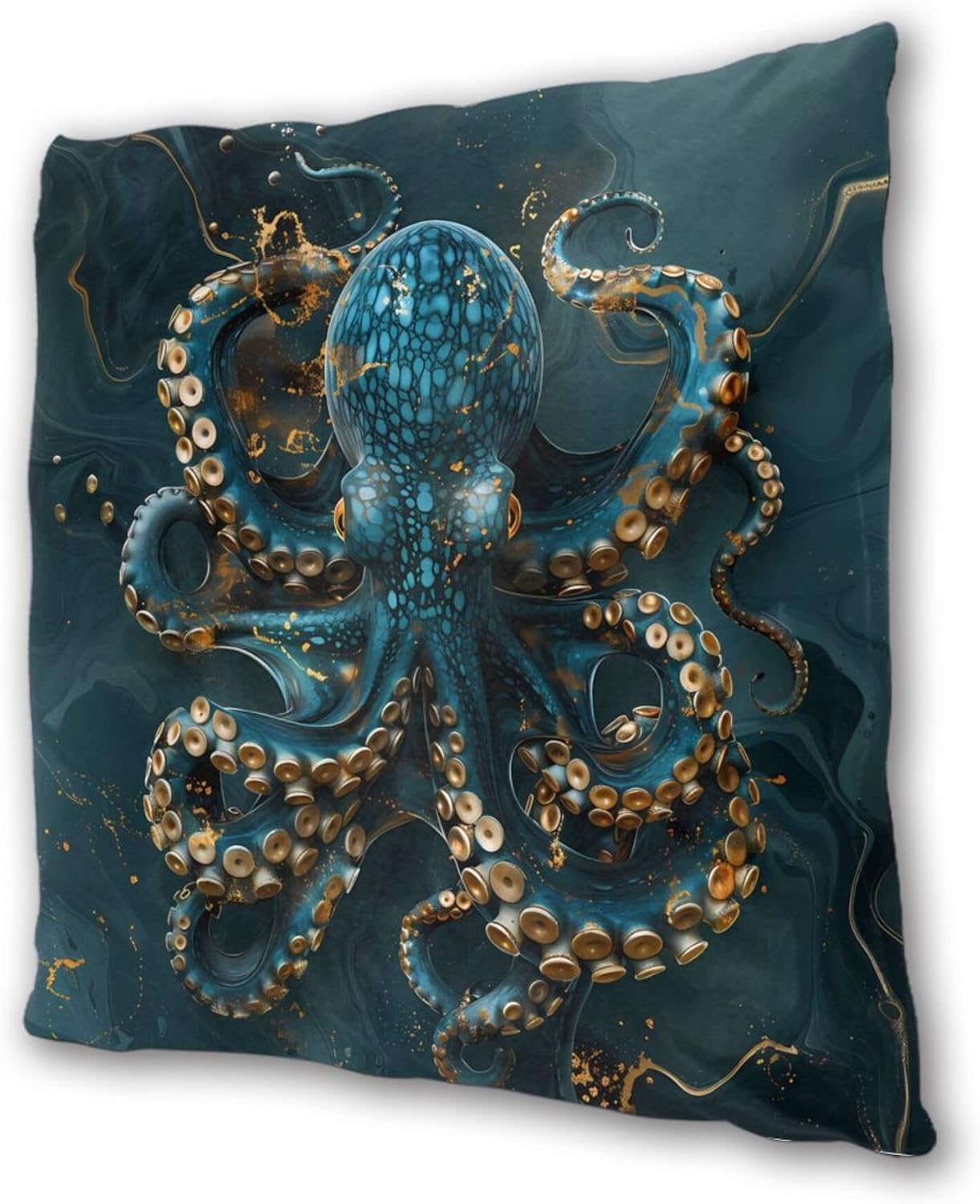 Octopus Throw Pillow Covers Set of 2 Throw Pillowcases Cushion Case Square for Soft Home Decor Bed Couch Car Living Room 18x18 Inch image 5