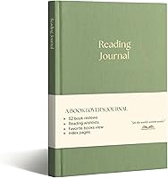 Paperell Reading Journal for Book Lovers: 52 Reviews, Track & Log Books - Linen Hardcover Sage Green Gift