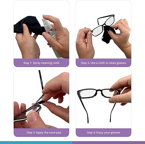 Miniatura 6 de GMS Optical Almohadillas adhesivas de contorno para la nariz de las gafas de contorno medio (0.79 pulgadas) de grosor medio (0.79 pulgadas),