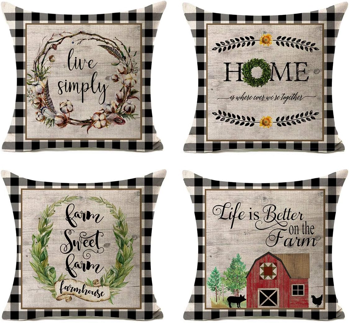 rustic farmhouse throw pillows
