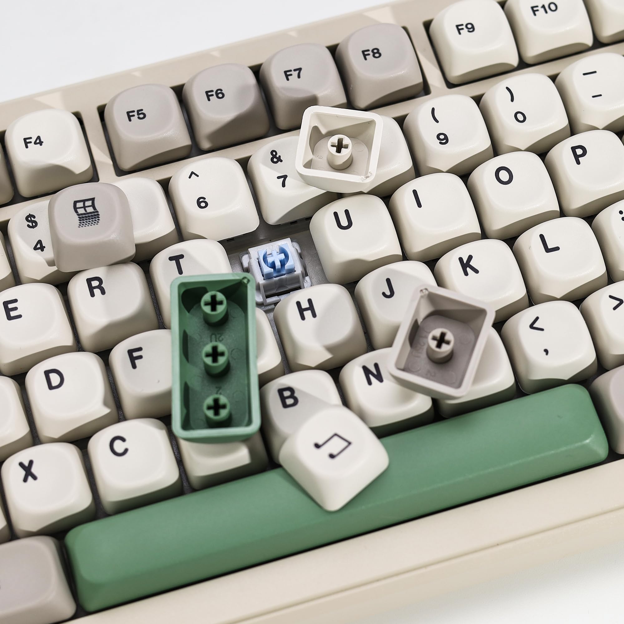 KBDiy 9009 - Teclas retro 60 por ciento, KOA Profile Dye-Sublimation PBT Custom Gaming Keycap, juego de 139 teclas para interruptores mecánicos Cherry Gateron MX