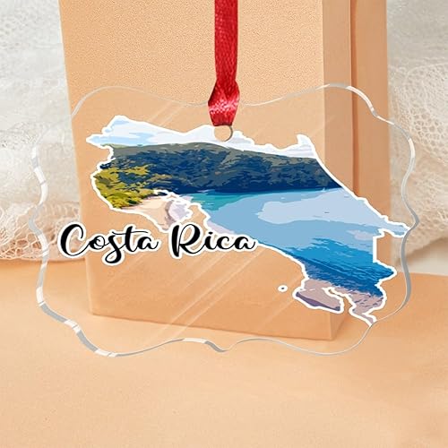 Vista 3 de Adorno de Navidad de Costa Rica, paisaje urbano, ilustración, ilustración, mariposa, árbol de Navidad, adorno de recuerdo, tema de viaje, vistas