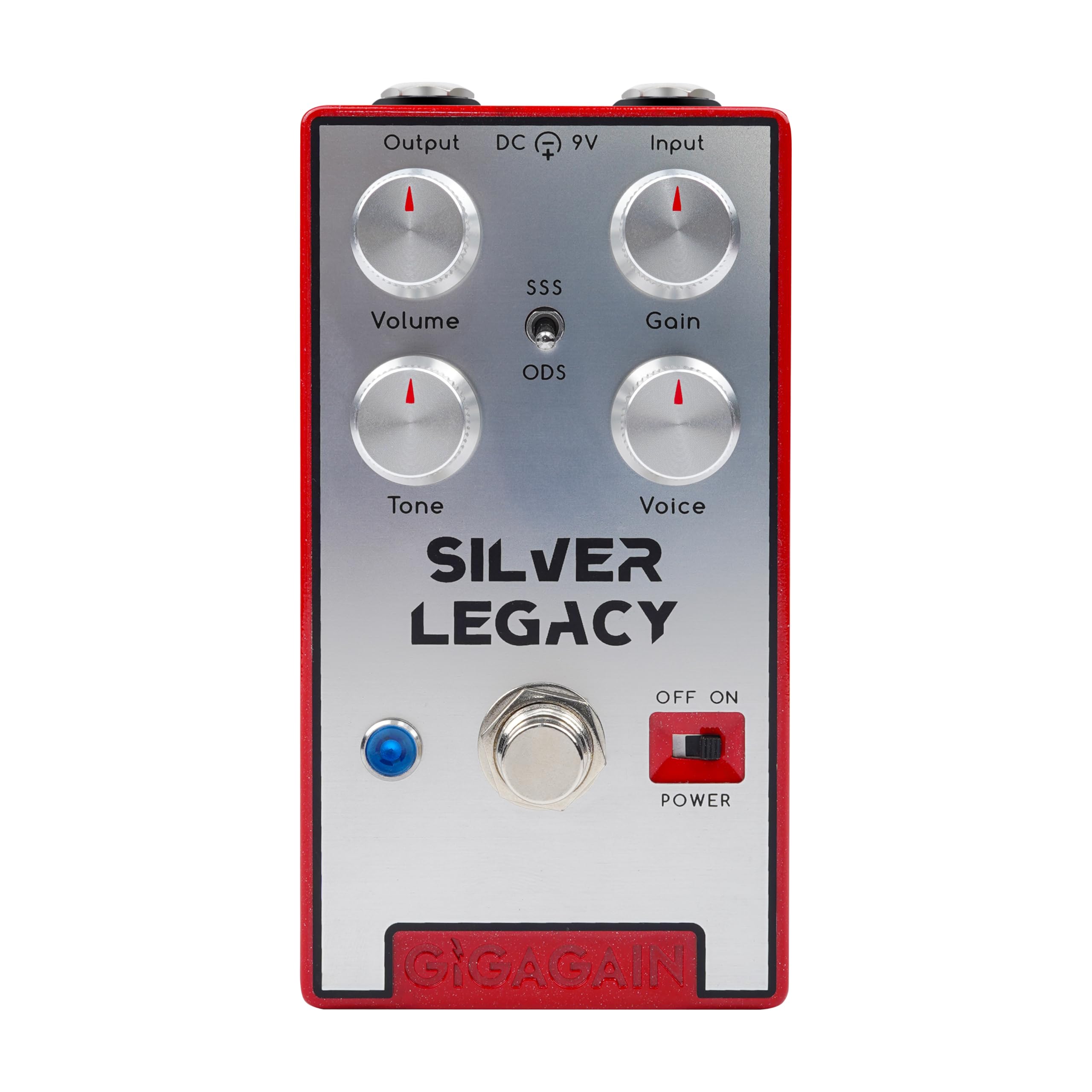 GP06 Silver Legacy Overdrive-Gitarrenpedal – Transparenter Low-Gain-Overdrive, Clean Boost bis leichter Drive, offener Klang, dynamische Ansprache, True Bypass, kompaktes Metallpedal