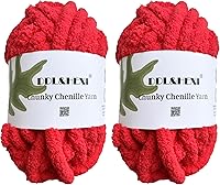Vista 14 de DDL&HEXI 2 Park Super Chenille Hilo Grueso para Manta, Kit para Hacer Mantas, Hilo de Tejido Jumbo 2x8oz 226g por Bolsa (206)