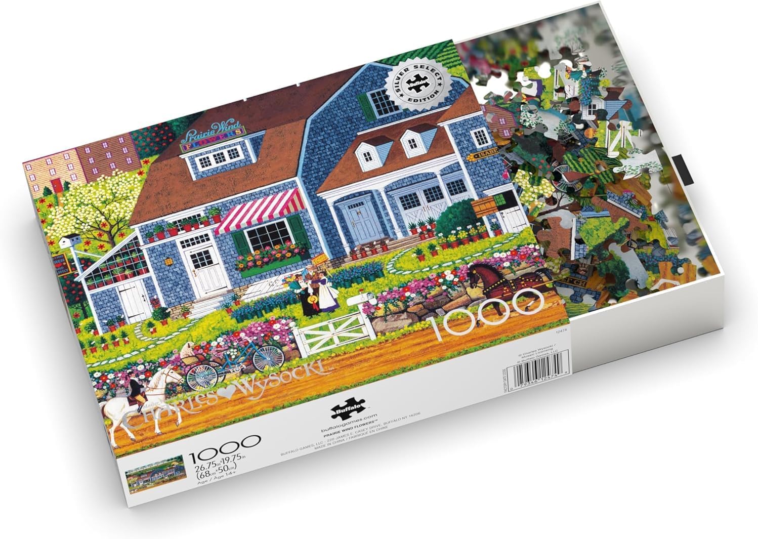 Buffalo Games - Silver Select - Charles Wysocki - Prairie Wind Flowers - 1000 Piece Jigsaw Puzzle for Adults -Challenging Puzzle Perfect for Game Nights - Finished Size is 26.75 x 19.75