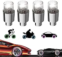 Vista 7 de 20 Pack de tapas de válvula de luz LED para neumáticos de coche, ruedas y conjuntos, luces de neumáticos de bicicleta, motocicleta, luz de válvula