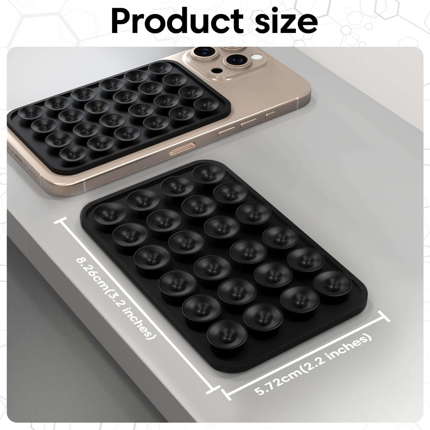 Sounce Silicone Suction Phone Case Holder Grip, Pack of 2 Black — Amazon image 5
