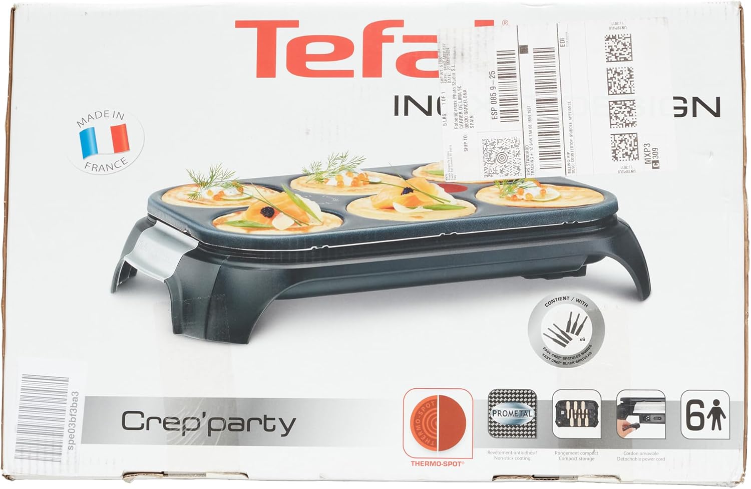 Tefal Crepe'party Non-Stick Pancake and Crepe Maker Box