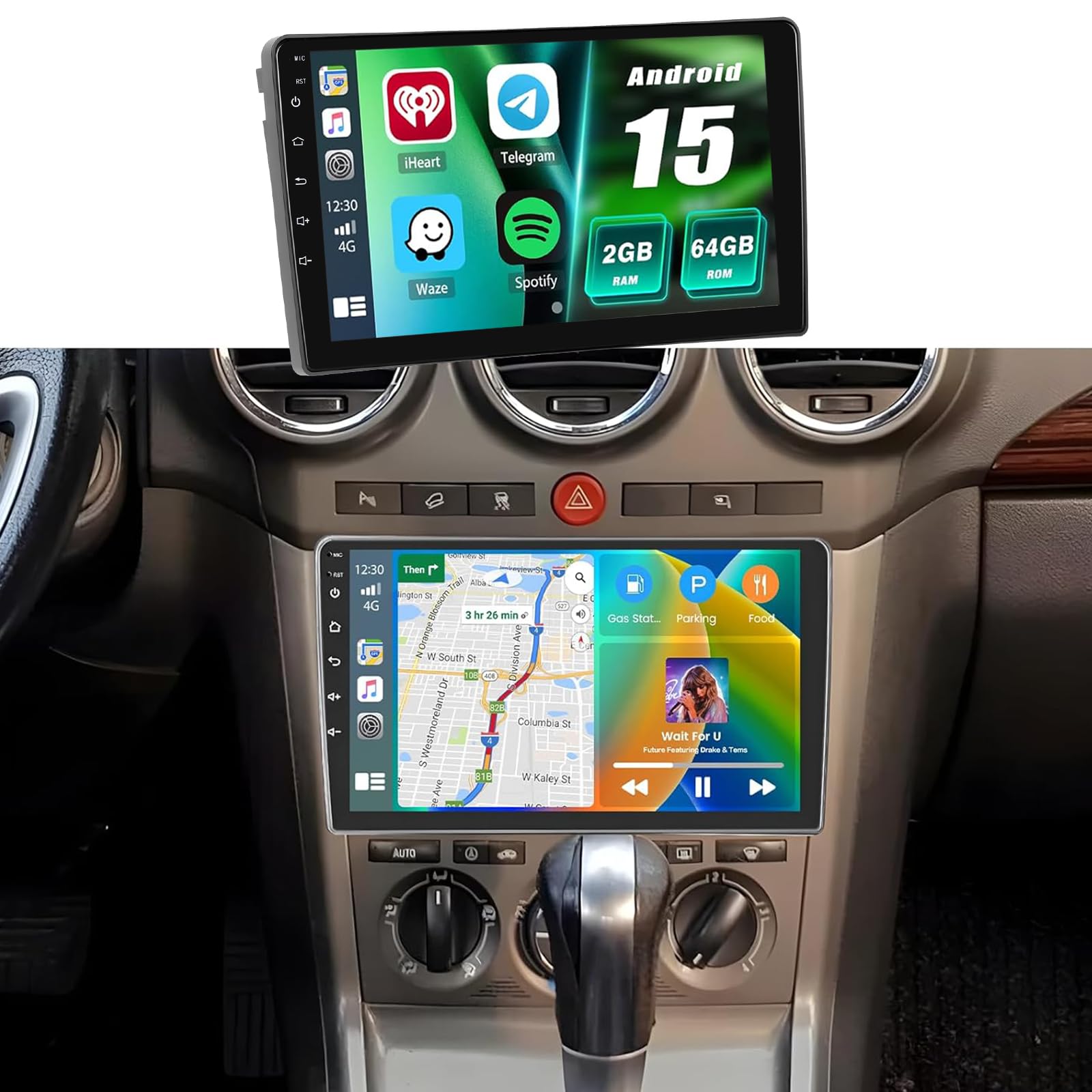 4+64GB Android Autoradio per Opel Astra H, Zafira B, Corse C D Wireless Carplay Android Auto, 9 Pollici IPS Touch Screen Radio con Bluetooth 5.0/GPS/Telecamera posteriore/FM/WiFi/SWC