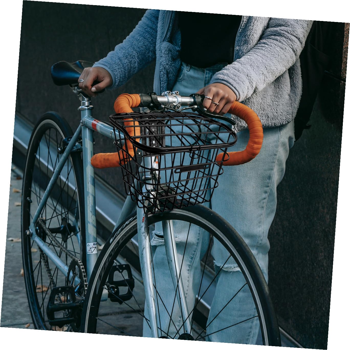 BESPORTBLE Cestino Pieghevole per Bicicletta Cestino per Bici Staccabile Cestino in Acciaio Cesto Triciclo pattumiera elettrica Ornamento Cestino Decorativo Acciaio Inossidabile Black