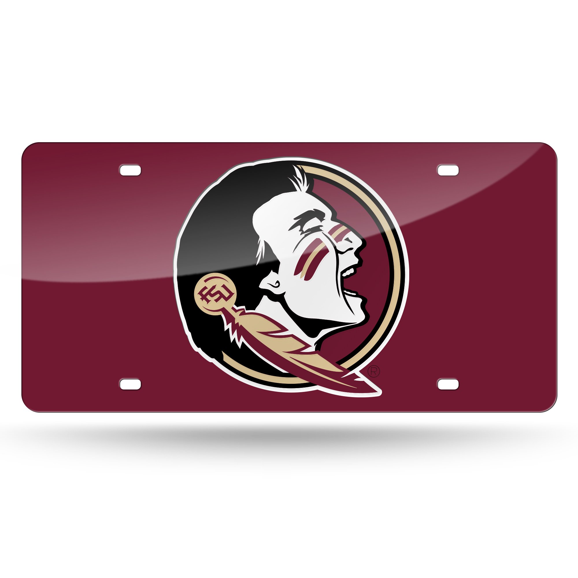 Rico Industries unisex Inlaid Metal License Plate Florida State Laser Tag Red, Red, 6 x 12- US