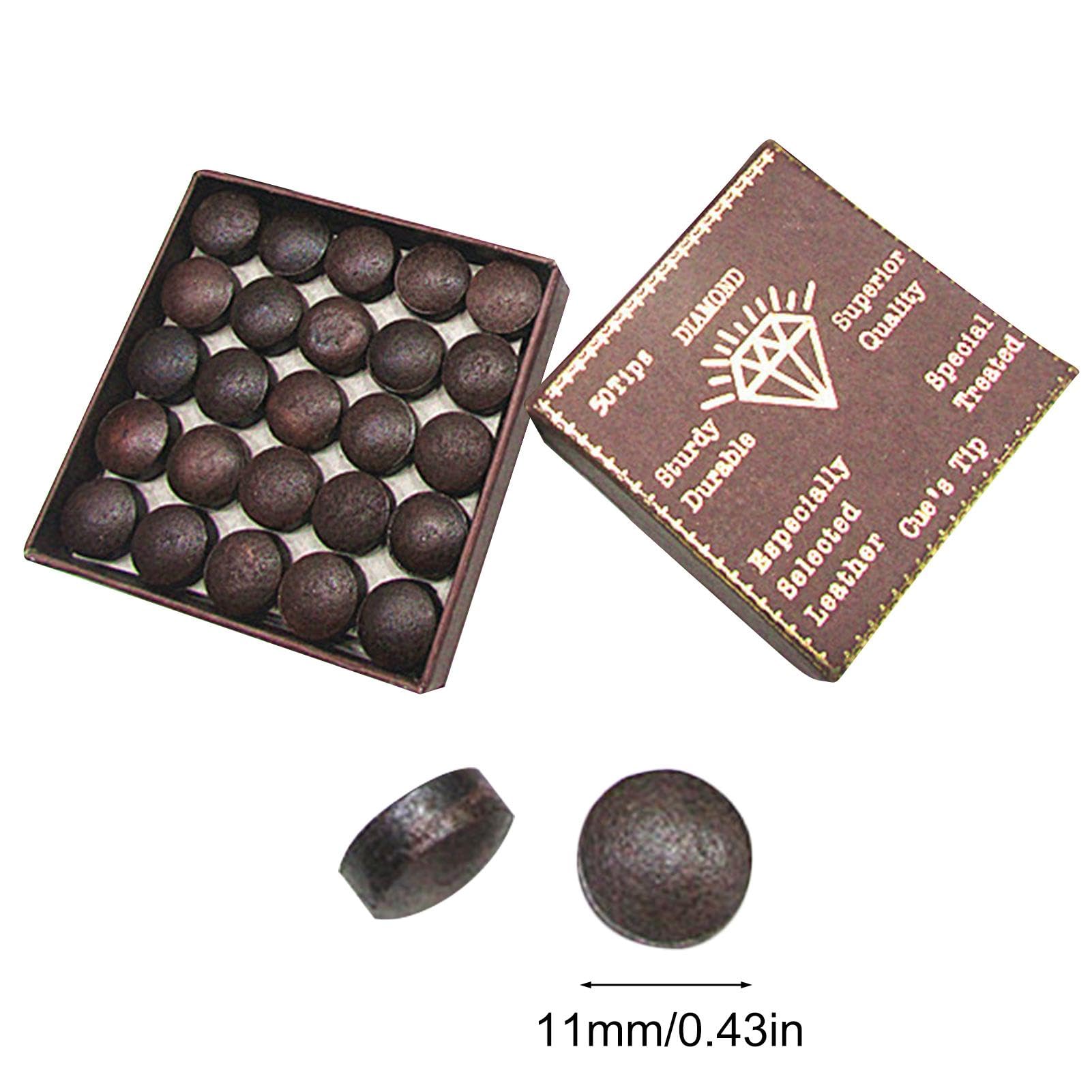 20 Punte Per Stecca Da Biliardo 12 Mm – Kit Riparazione In Pelle E Nylon, Facili Da Montare Senza Colla - 2