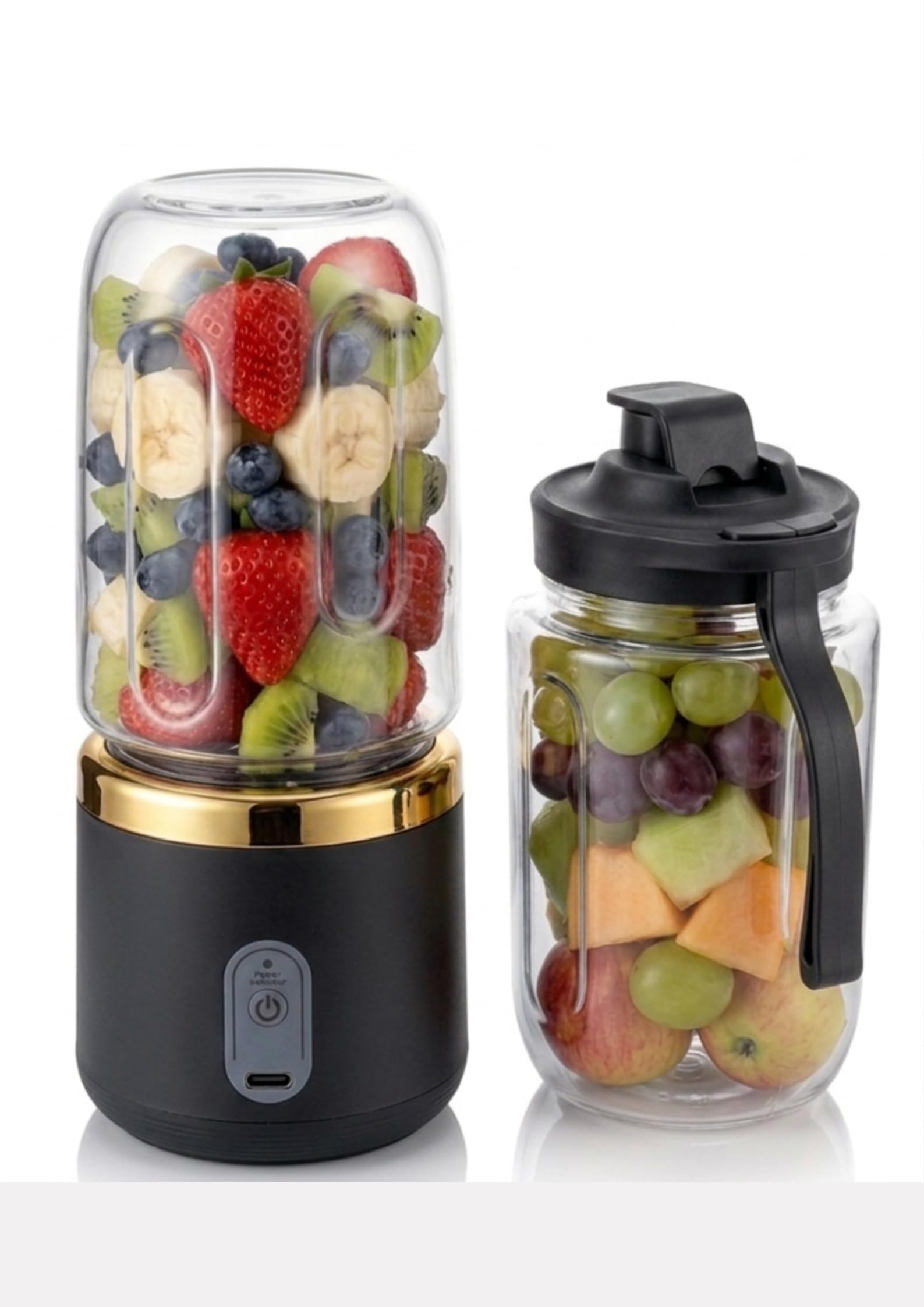 Portable Mini Juicer Mixer, Blender with 6 Sharp Blades 3Gears With 1500 Mah Rechargeable Battery, USB Rechargeable, Blend and Go Travel Smoothie Maker,-image-21