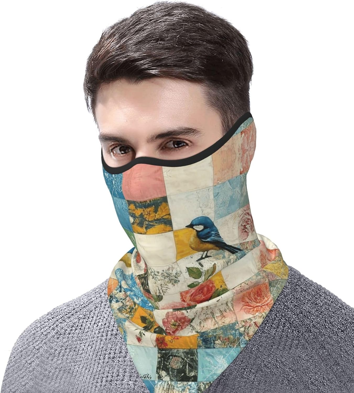 Protection Neck Gaiter Face Cover Exciting bird's-eye panoramic view Balaclava Scarf Mask, Windproof Breathable Sun Shield for Men Women, Skiing Hiking Cycling Outdoor Sports
