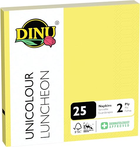 Dinu 2 Ply Luncheon 25 Napkins, Gold
