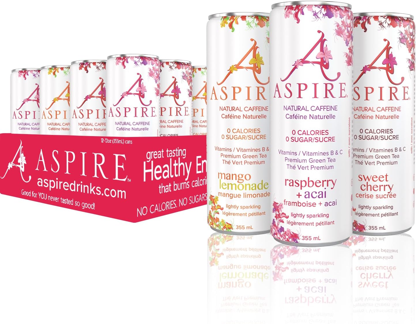 Aspire Energy Variety Pack Healthy Drinks, Boisson Energisante with