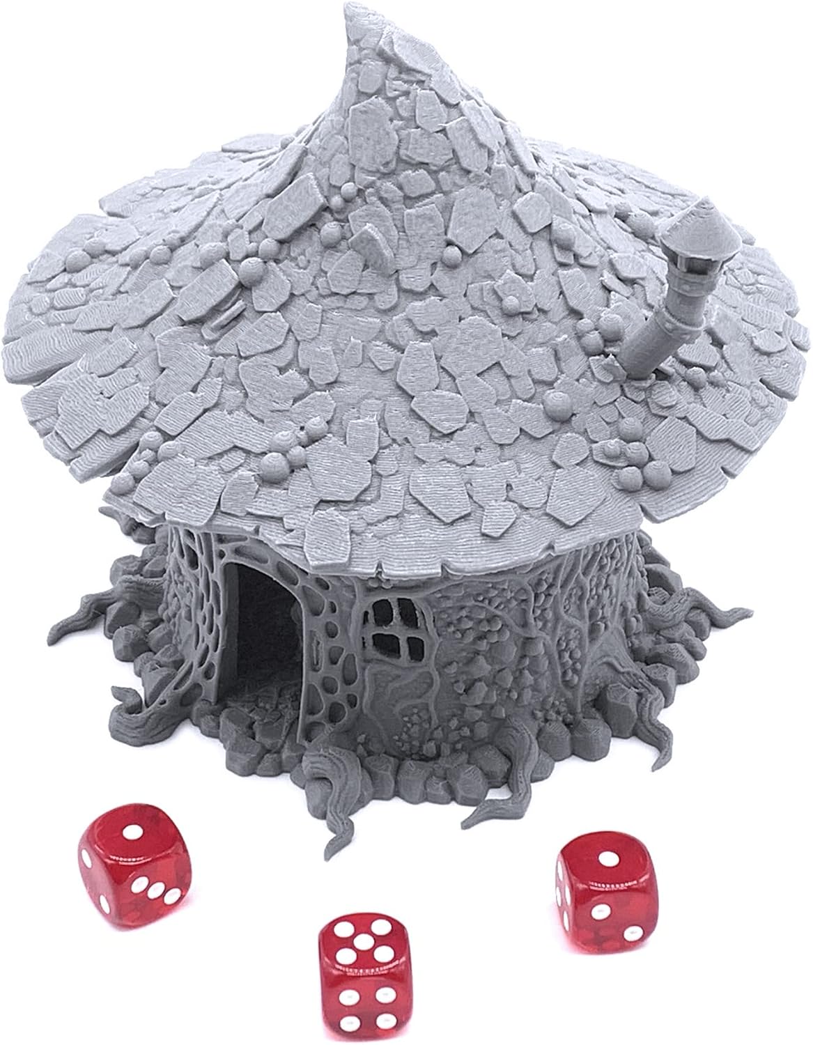 Goblin Mushroom Hovel by Printable Scenery - Compatible with Dungeons and Dragons (DND, D&D), 28mm Miniature Wargaming, Tabletop RPGs, Wargame Scenery
